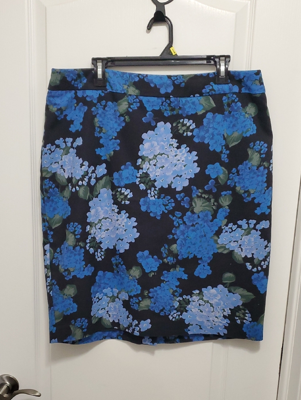 Ricki's Black Pencil Skirt with Blue Floral Print
